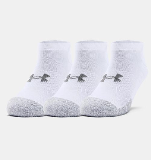 Heatgear No Show Socks 3Pk White