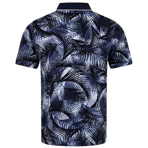 Iso-Chill Graphic Palm Polo Midnight Navy/White