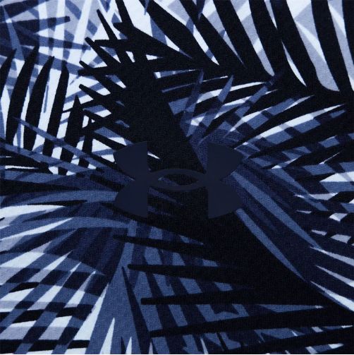 Iso-Chill Graphic Palm Polo Midnight Navy/White