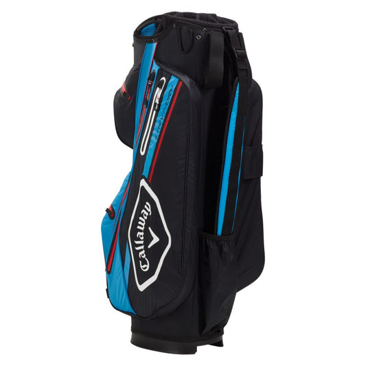 Chev Dry 14 Cart Bag Black, Cyan & Red