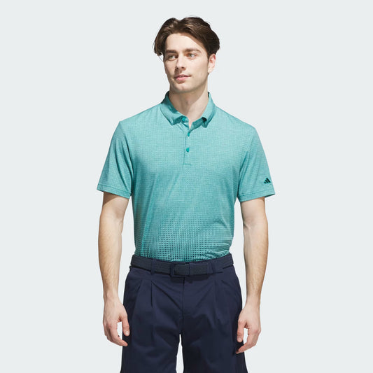 adidas Go-To Rise Print Golf Polo Shirt - Green