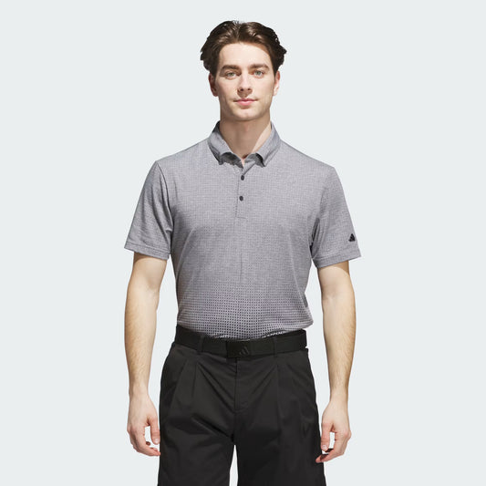adidas Go-To Rise Print Golf Polo Shirt - Carbon