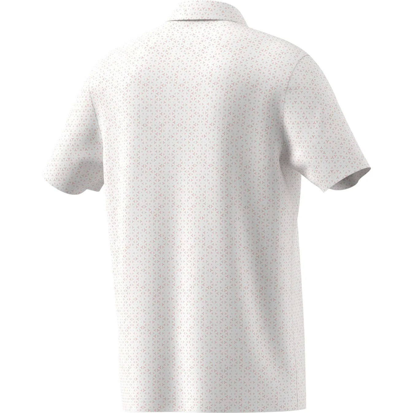 adidas Ultimate365 Mesh Print Golf Polo Shirt - White / Dusky Orange
