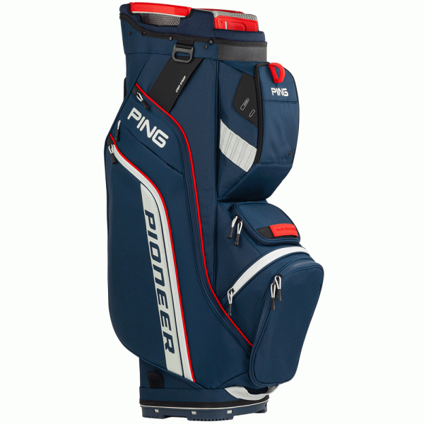 Pioneer 214 Cart Bag Navy/Platinum/Red