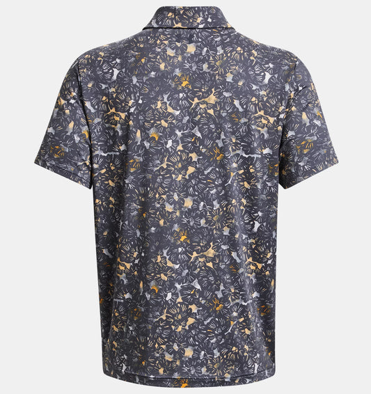 UA Playoff 3.0 Printed Polo Downpour Gray/Messa Yellow