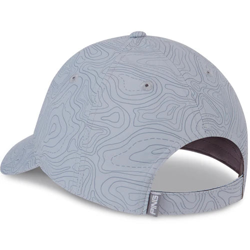 Map Print Hat Silver