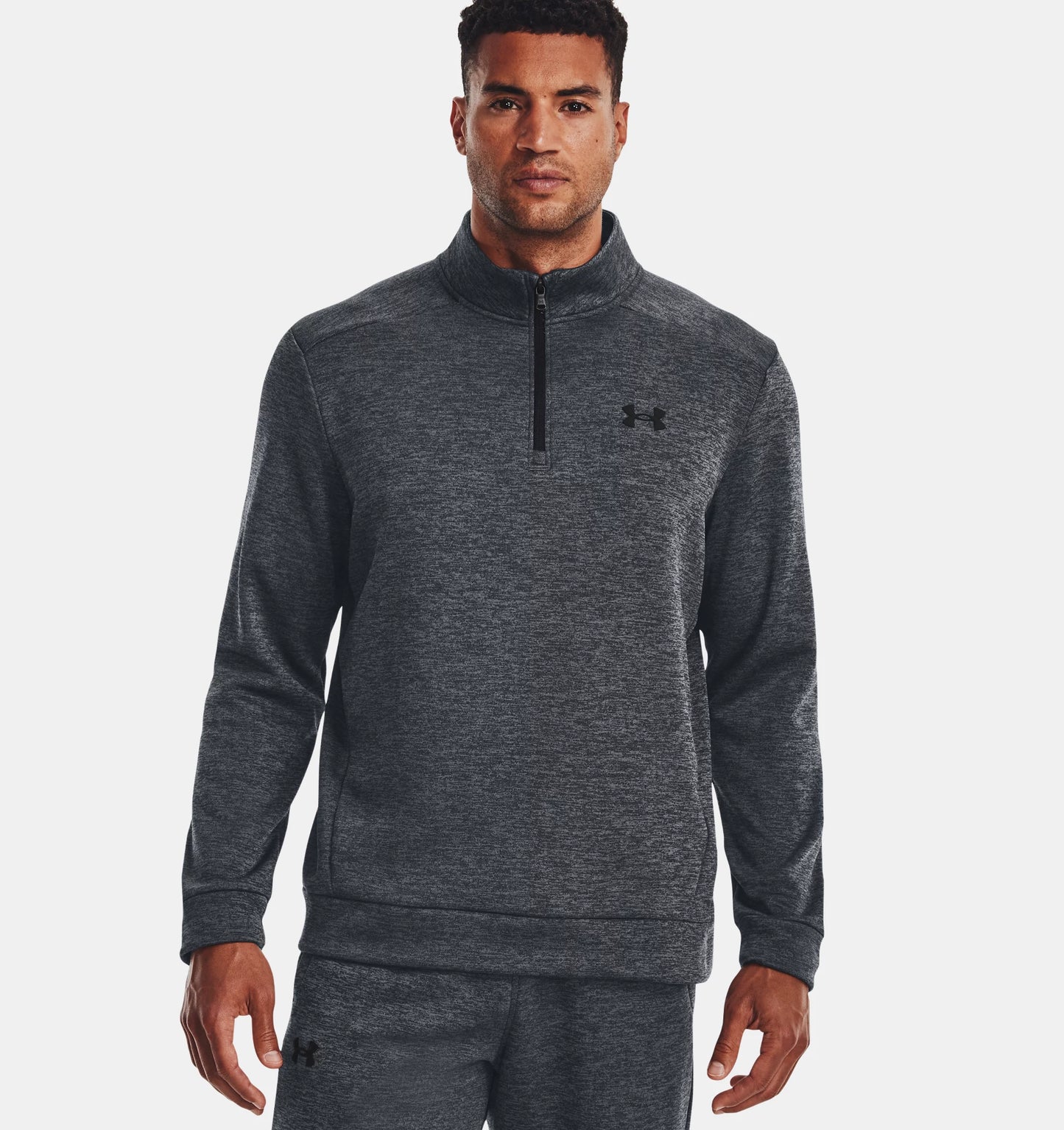 UA Armour Fleece 1/4 Zip Pitch Grey