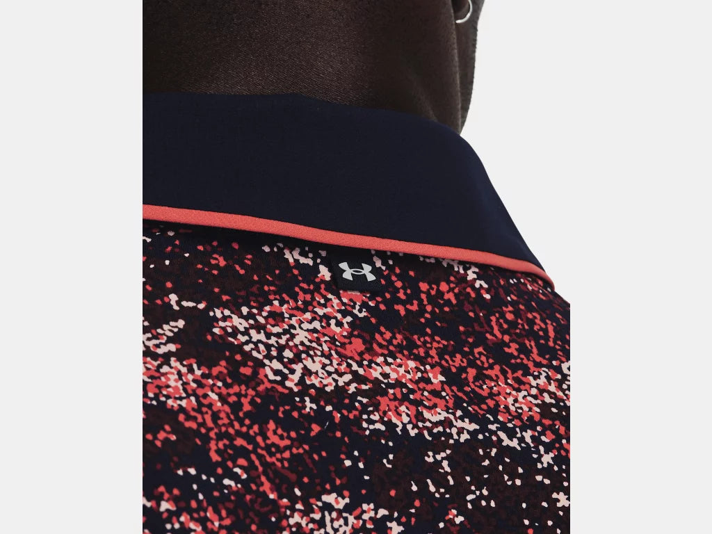 UA Iso-Chill Edge Polo Midnight Navy/Venom Red