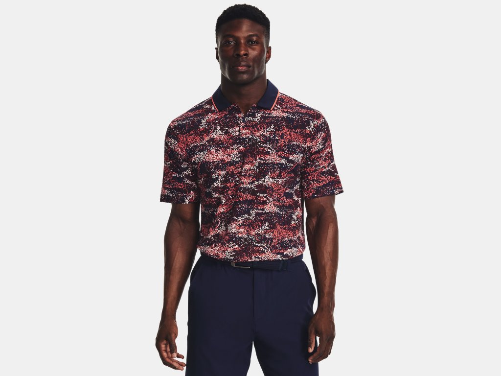UA Iso-Chill Edge Polo Midnight Navy/Venom Red