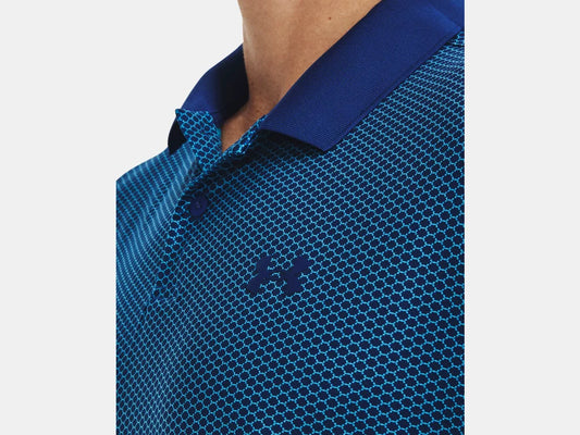 UA Perf 3.0 Printed Polo Blue Mirage