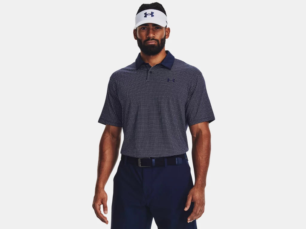 T2G Printed Polo Midnight Navy