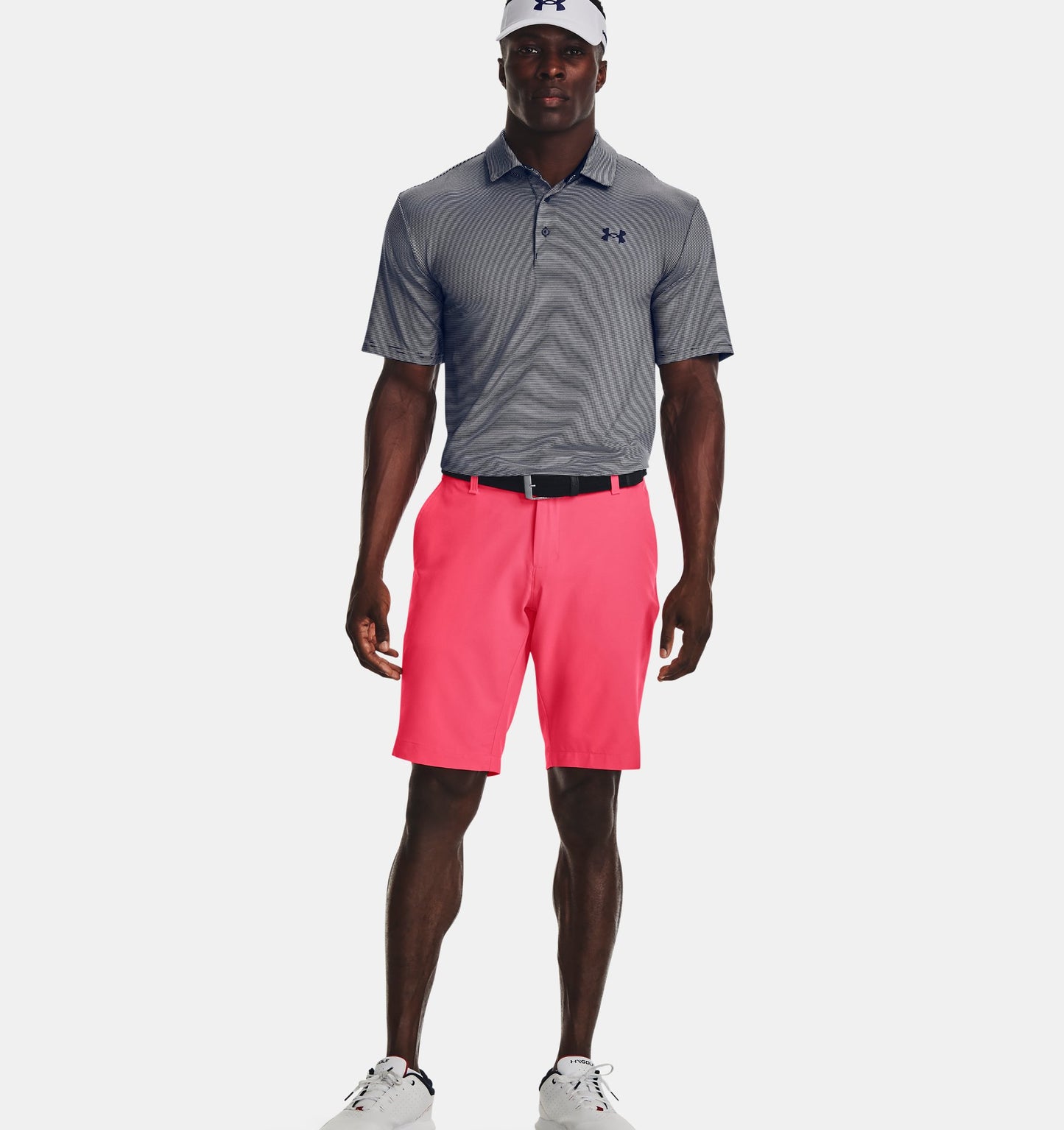 UA playoff 3.0 Stripe Polo Midnight Navy/White