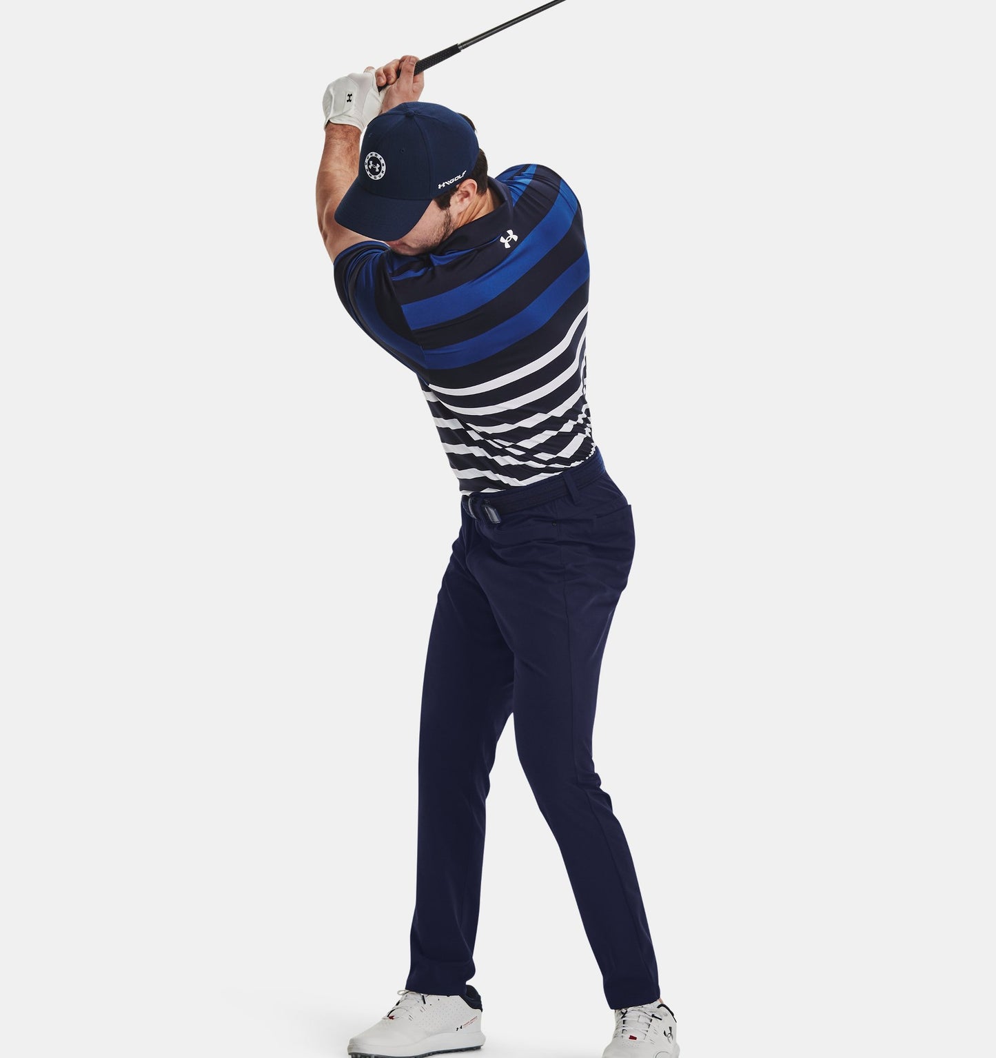 UA Playoff 3.0 Stripe Polo Navy Blue/Royal Blue