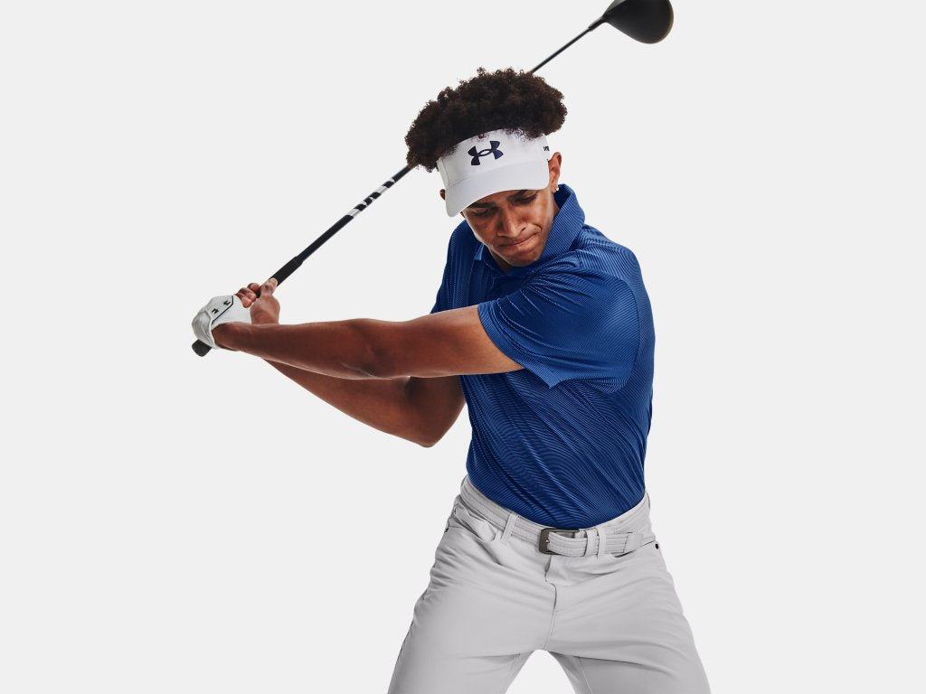 UA Playoff 3.0 Stripe Polo Mirage Blue/Glacier Blue/