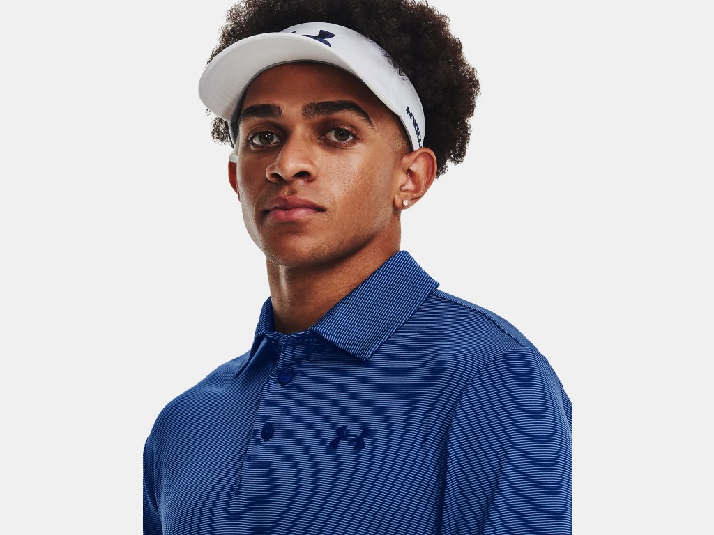 UA Playoff 3.0 Stripe Polo Mirage Blue/Glacier Blue/