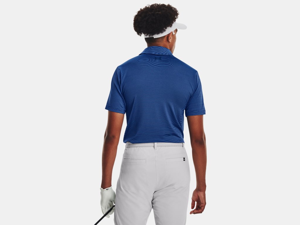 UA Playoff 3.0 Stripe Polo Mirage Blue/Glacier Blue/