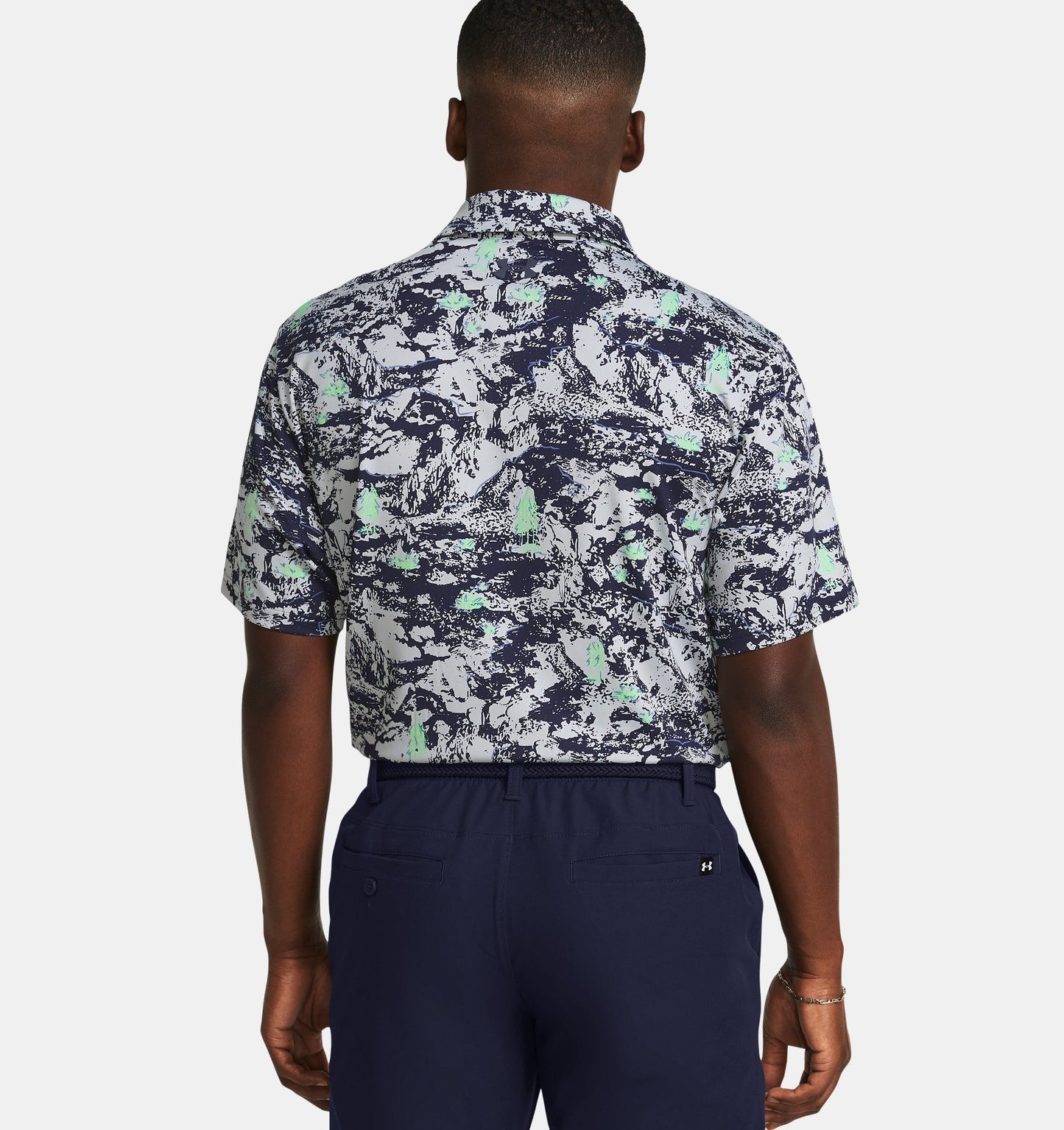 UA Playoff 3.0 Printed Polo Halo Grey/Green