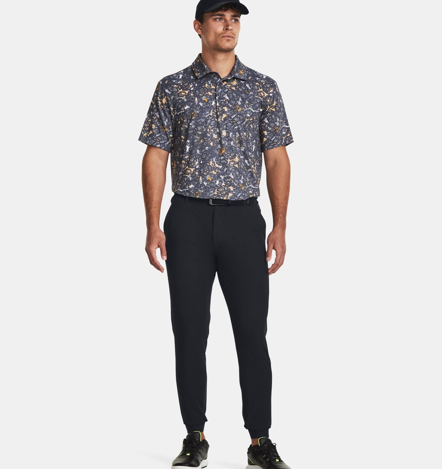 UA Playoff 3.0 Printed Polo Downpour Gray/Messa Yellow