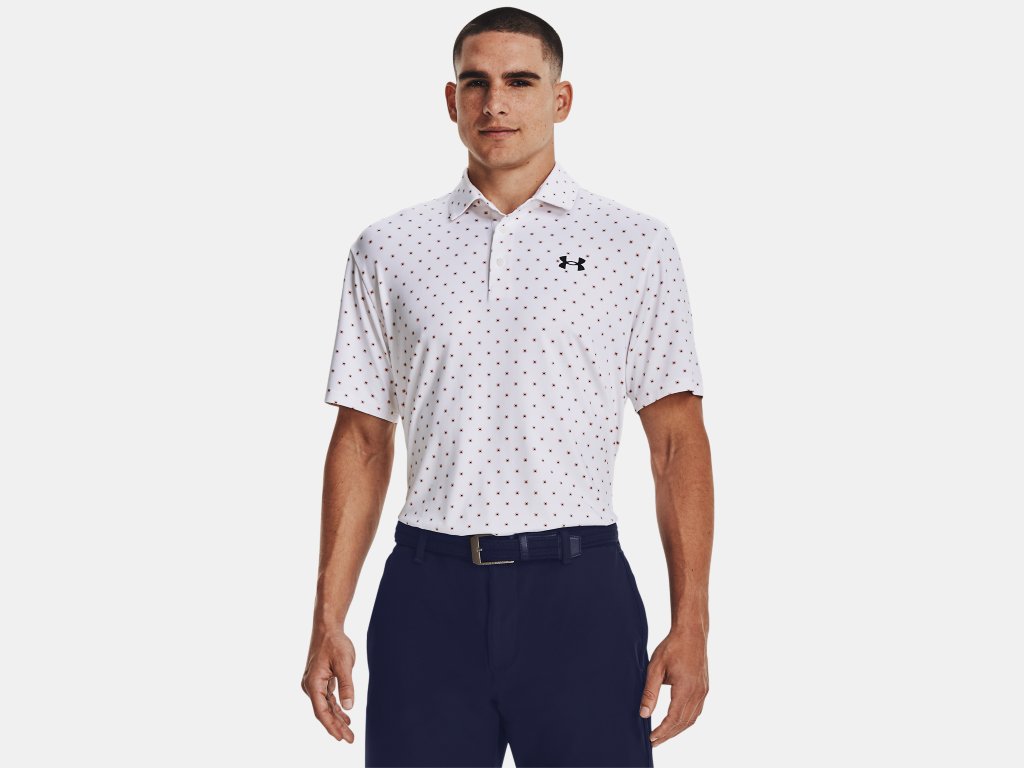 UA Playoff 3.0 Printed Polo Whit/Pink Fizz/Midnight Navy
