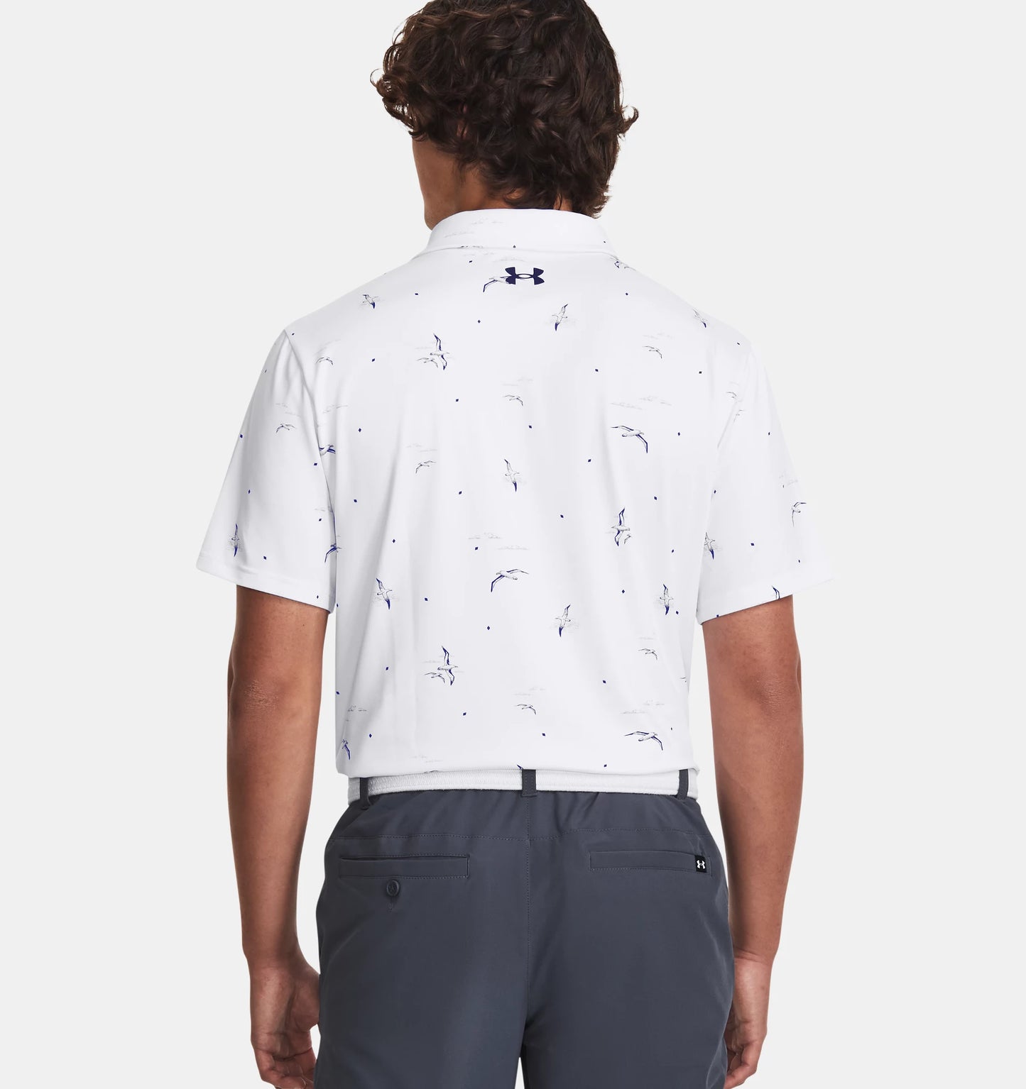 UA Playoff 3.0 Printed Polo White/Midnight Navy