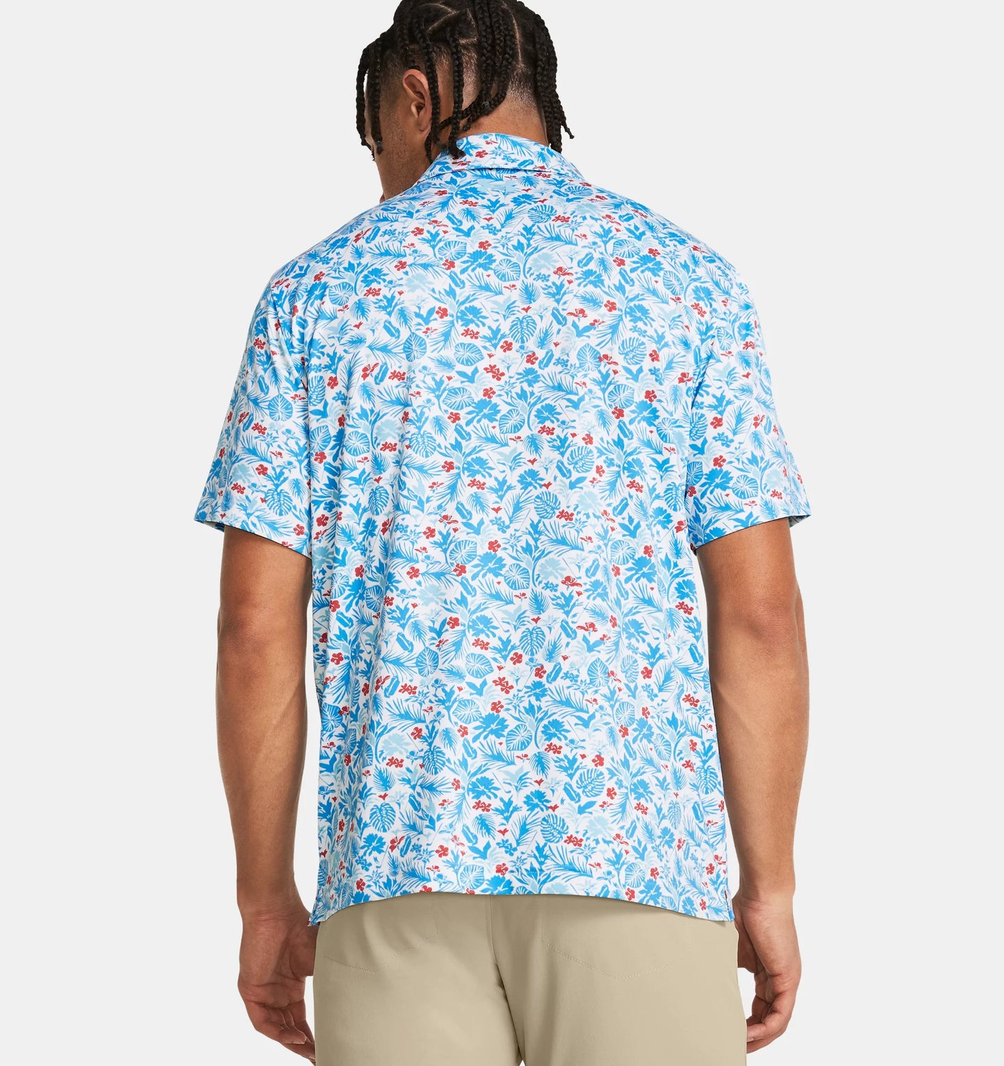 UA Playoff 3.0 Pinted Polo White/Sky Blue/Capri