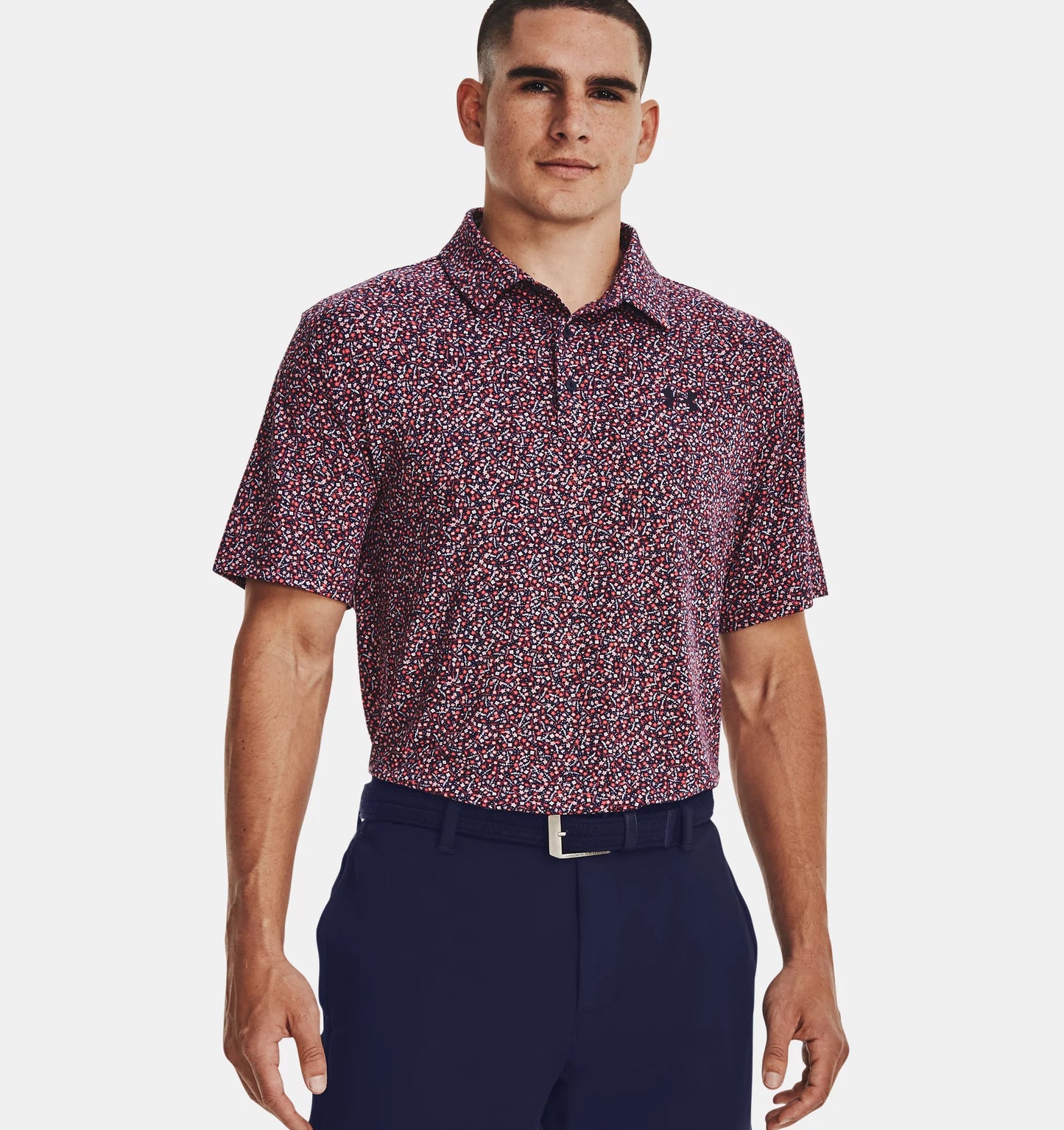 UA Playoff 3.0 Printed Polo Midnight Navy Pattern