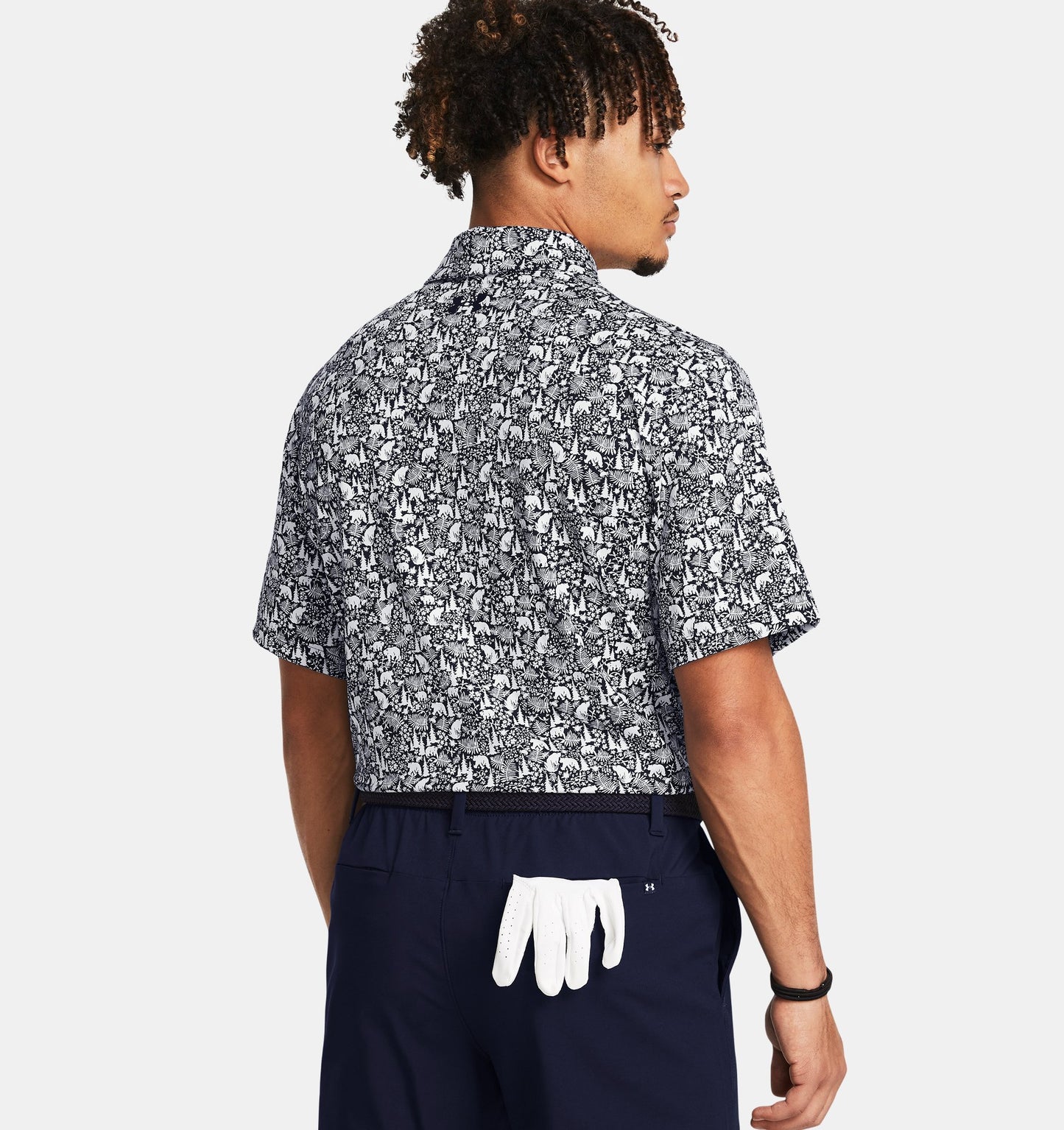 UA Playoff 3.0 Printed Polo Midnight Navy/White