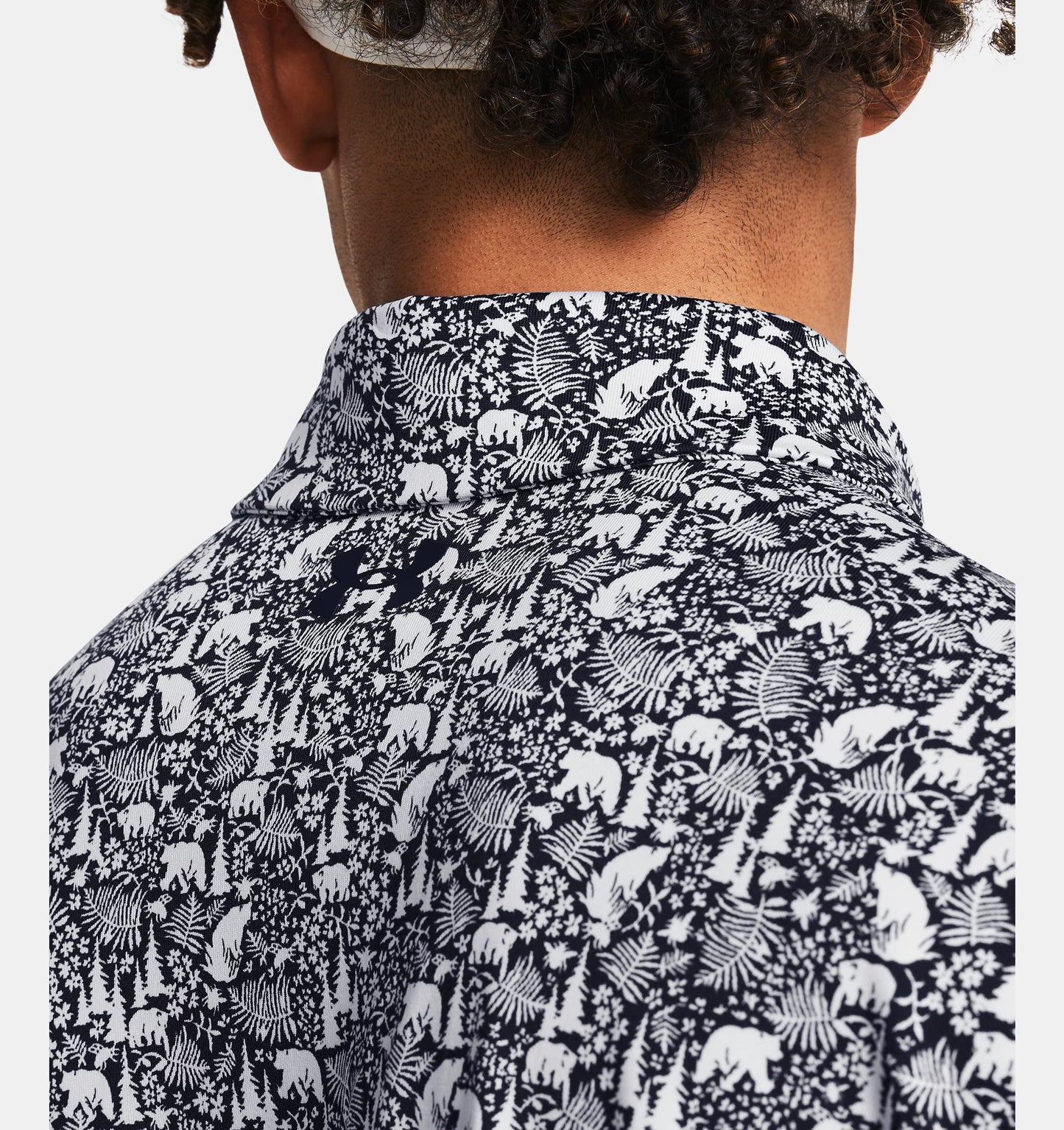 UA Playoff 3.0 Printed Polo Midnight Navy/White