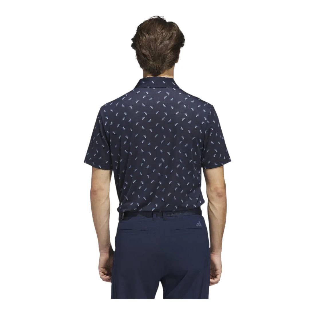 adidas Ultimate365 Printed Mesh Golf Polo Shirt - Navy