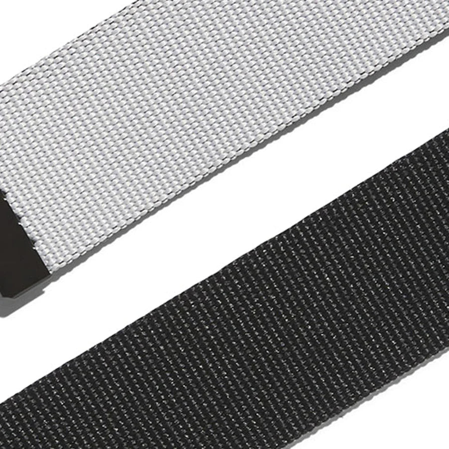 REVERSE WEB BELT - Black/Grey Two