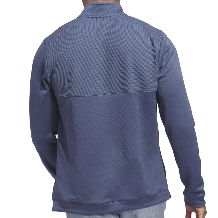 TEXTURED 1/4 ZIP PULLOVER - Preloved Ink