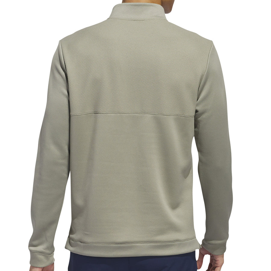 TEXTURED 1/4 ZIP PULLOVER - Silver Pebble