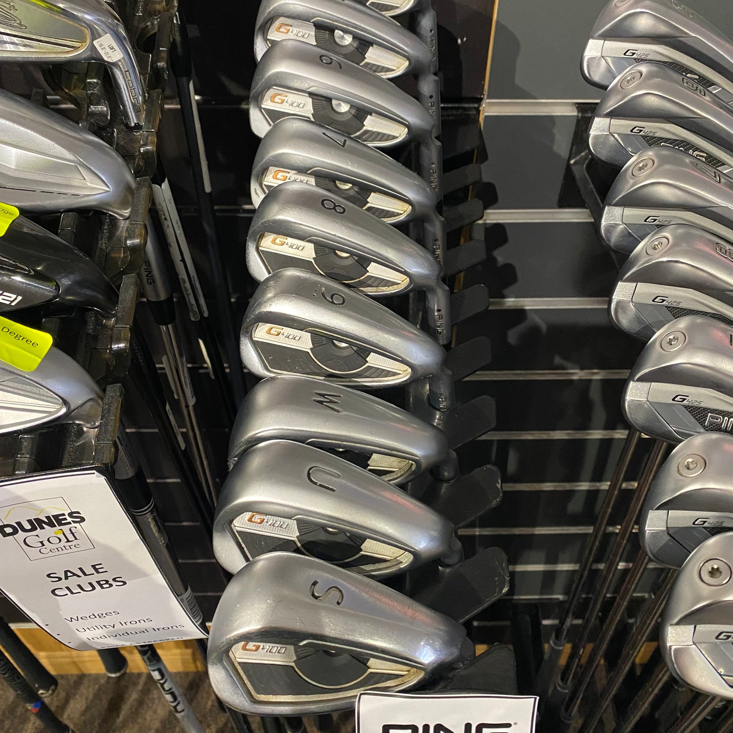 G400 Irons 4-PW, UW + SW Regular Steel Black Dot