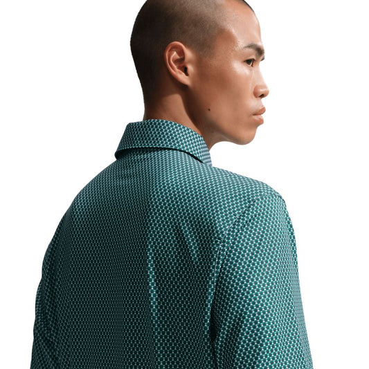Nike Floral Velocity Golf Polo Shirt - Malachite / College Navy / White