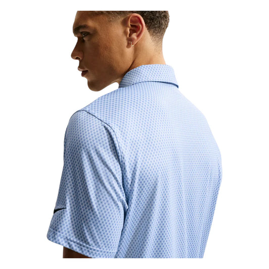 Nike Dri-FIT Velocity Floral Golf Polo Shirt - Blue / White