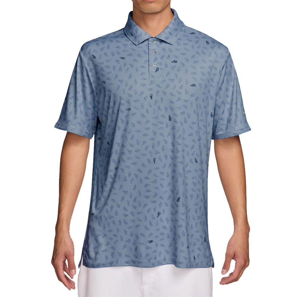 Nike Dri-FIT Par 5 Shoe Print Golf Polo Shirt - Work Blue