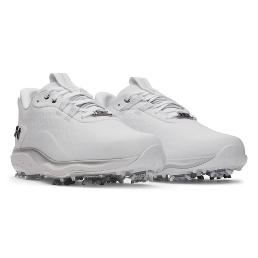 UA Drive Pro Clone Spiked Golf Shoes - White