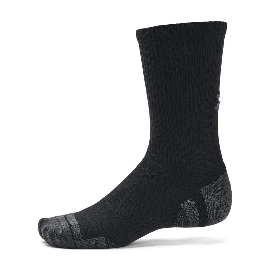 Performance Tech 3pk Crew Socks - Black