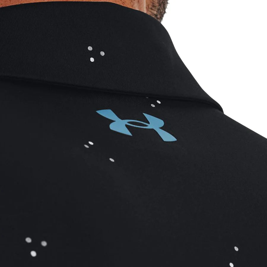 UA Playoff 3.0 Printed Polo - Black/Coloured Dots