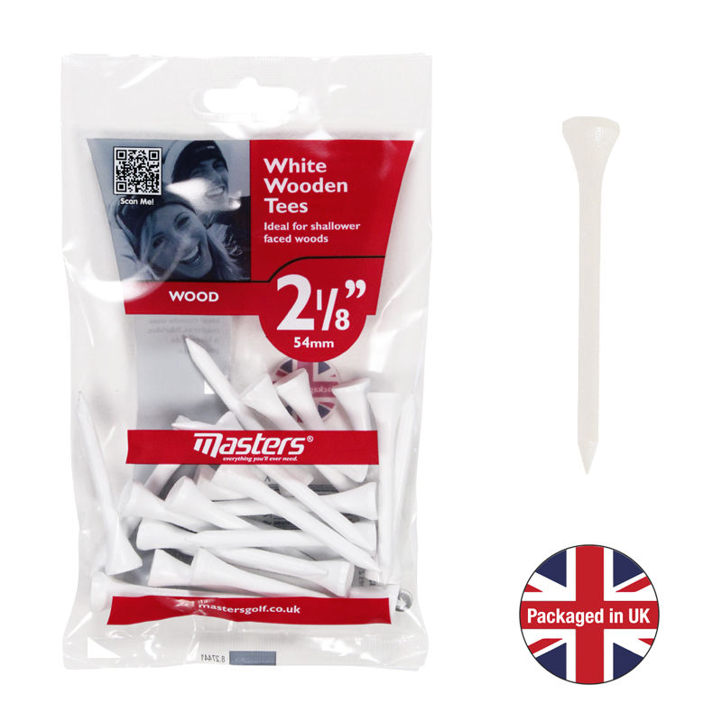 Wood Tees 2 1/8 White Bag 25