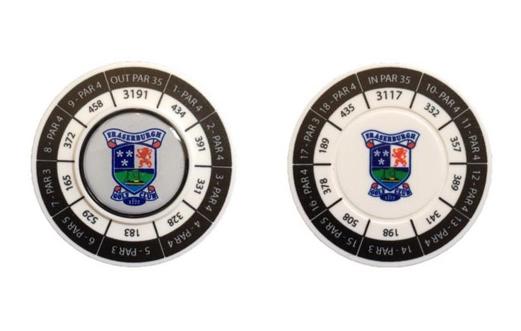 Masters Golf Poker Chip Scorecard Marker Fraserburgh