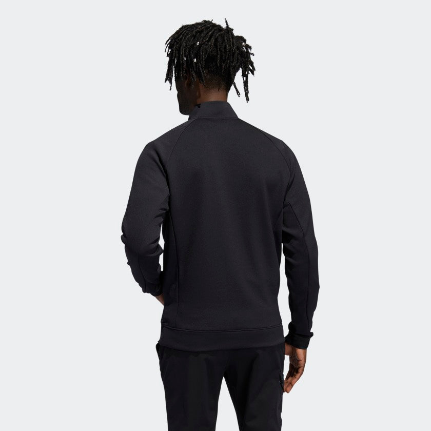 Adidas Mens Quarter Zip Pullover in Black from Dunes Golf Shop in Fraserburgh, Aberdeenshire
