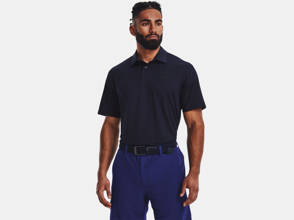 UA T2G Printed Polo Black/Blue