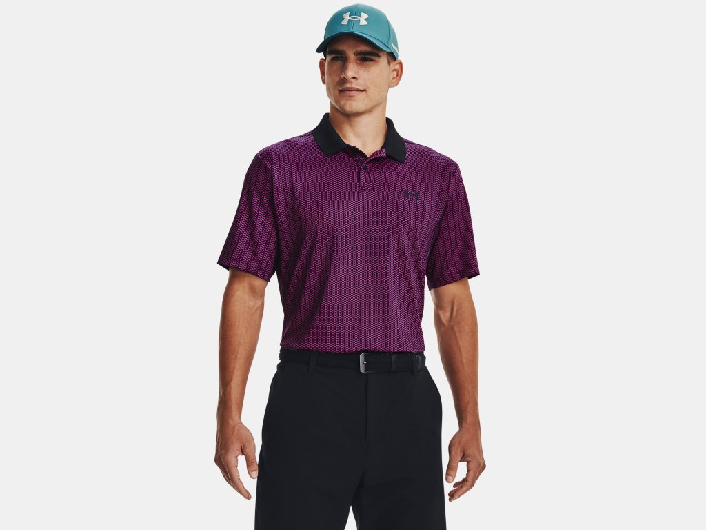 UA Perf 3.0 Printed Polo Black/Pink