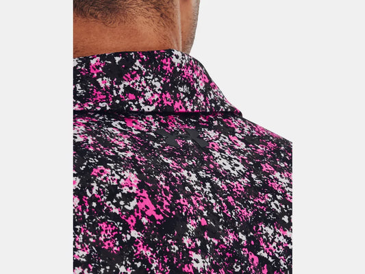 UA Playoff 3.0 Printed Polo Black/Pink