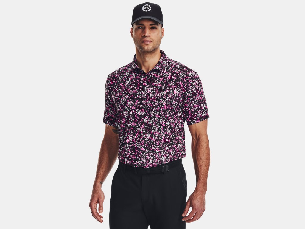 UA Playoff 3.0 Printed Polo Black/Pink