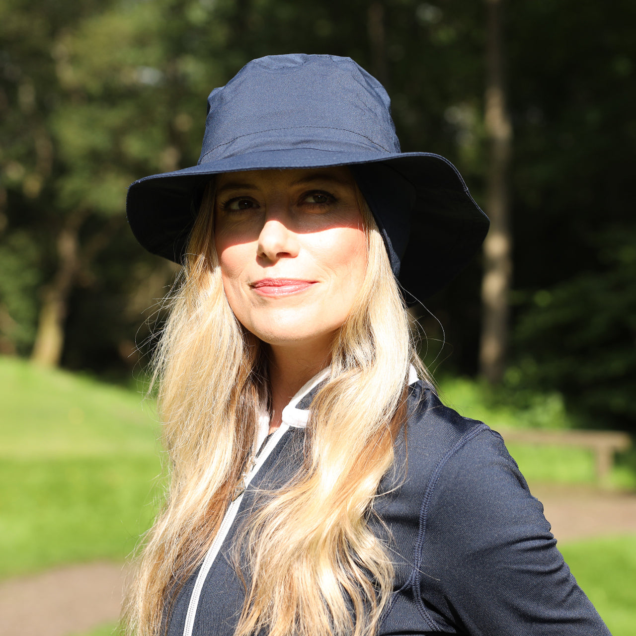 Fleece Lined Rain Hat - Navy