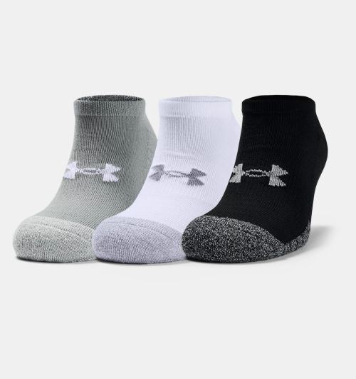 Heatgear No Show Socks 3Pk Grey, Black, White