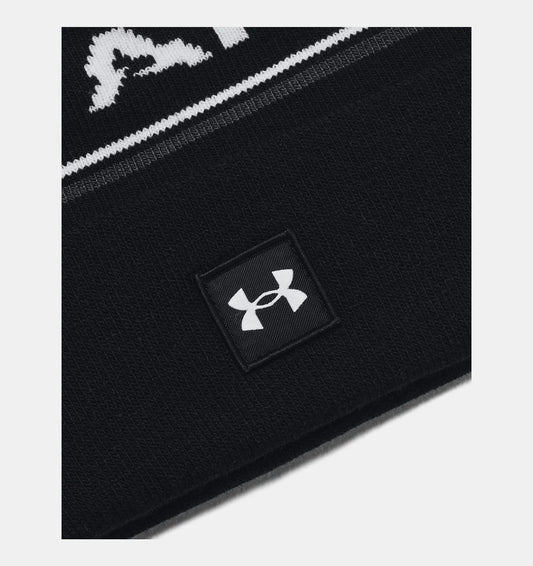 UA Halftime Pom Beanie Black/White