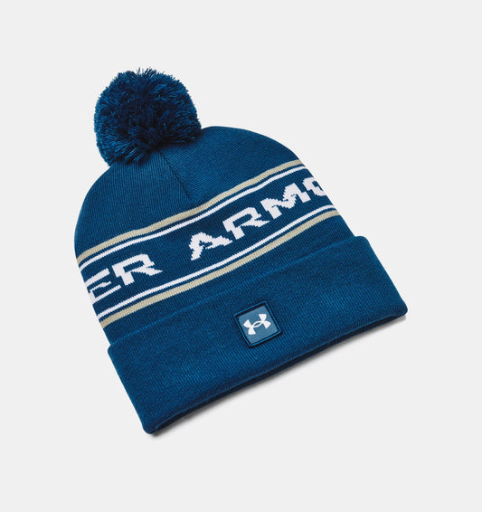 UA Halftime Pom Beanie Varsity Blue/White